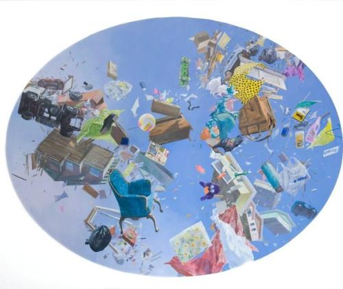 a close up of a circle of toys and trash at Culture Hotel Centro Storico in Naples