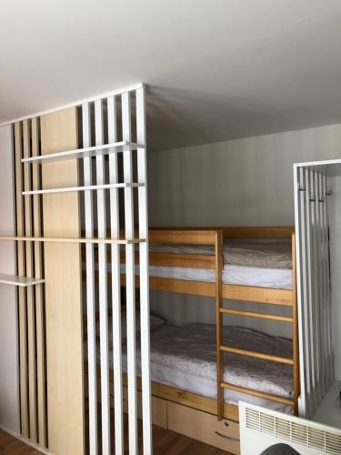 Un par de literas en una habitación en Apartments Vlašić, en Vlašić