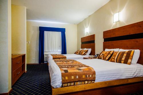 Katil atau katil-katil dalam bilik di American Inn Hotel & Suites Delicias