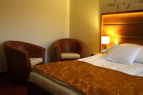 Aranybánya Hotelにあるベッド
