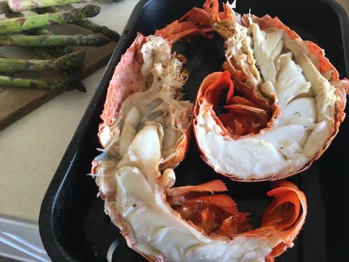 別荘の敷地内または近くでの食事または食べ物