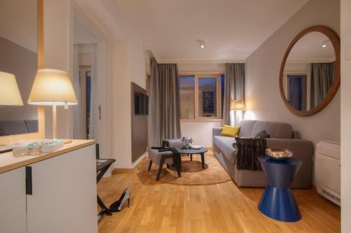Krevet ili kreveti u jedinici u okviru objekta Fontana Hotel & Gastronomy