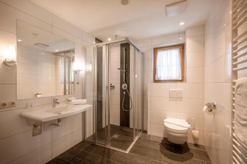 Kúpeľňa v ubytovaní Hotel Garni Obermair