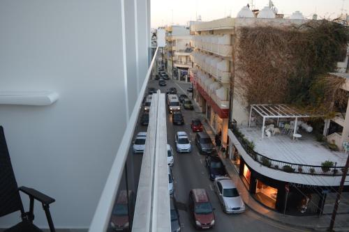 a view of a city street from a building at P.L Hermes Studios & Apartments in Larnaka