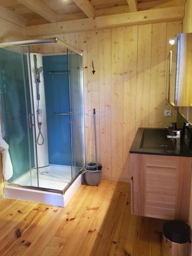 Ванная комната в Cabanes et Lodges du Belvedere