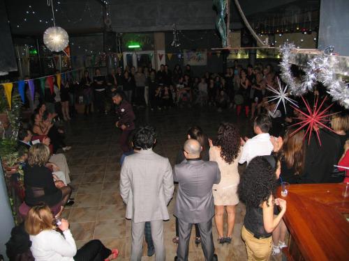 a group of people standing around in a party at Hotel 5 Terre Nel Sole in Deiva Marina