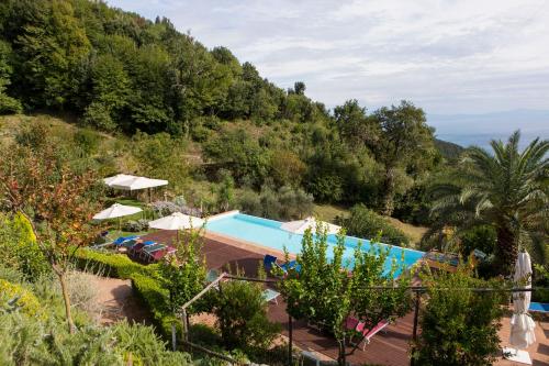 a view of a swimming pool in a resort at Agriturismo Villa Lupara in Salerno