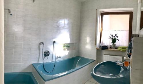 Ett badrum på Apartment am Stadtpark