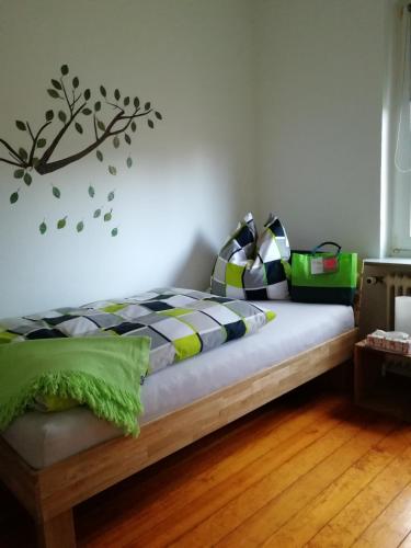 Postel nebo postele na pokoji v ubytování Ferienwohnung"Zur Birke"
