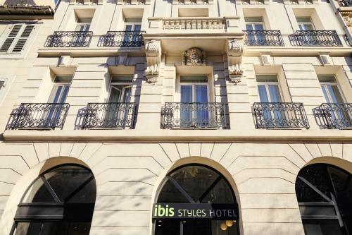 a building with a sign on the side of it at ibis Styles Marseille Gare Saint-Charles in Marseille