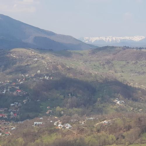 an aerial view of a town on a mountain at Casa Tanti Patrita in Slon
