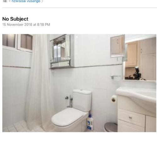 ein weißes Badezimmer mit Toilette und Waschbecken in der Unterkunft Rosa de los Vientos in Málaga