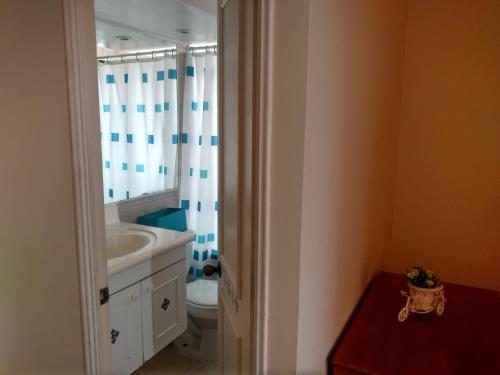 コンコンにあるDepartamento Mantaguaのバスルーム(白い洗面台、トイレ付)