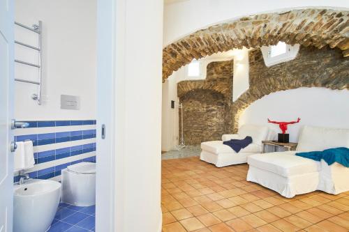 Ett badrum på Palazzo Gentilcore