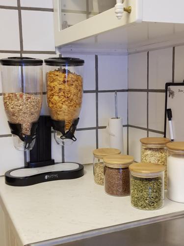 Η κουζίνα ή μικρή κουζίνα στο Vargheden B&B och trädgård