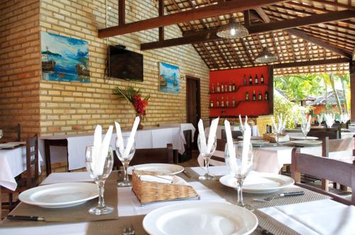 
Een restaurant of ander eetgelegenheid bij Eurosol Pousada das Canoas
