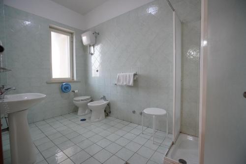 Koupelna v ubytování Hotel Stefany