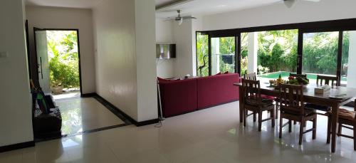Dining area at the villa