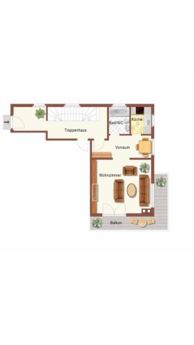 a floor plan of a house at TOP LOCATION - Klosters center - 130m distance to ski lift Parsenn Gotschnabahn and railway station Klosters Platz - direct connection to Davos in Klosters