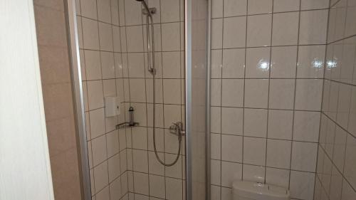 Koupelna v ubytování Pension Erbgericht