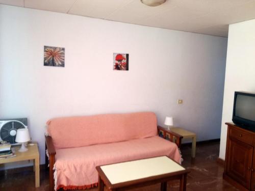 Televízia a/alebo spoločenská miestnosť v ubytovaní Vivienda vacacional Tazacorte Céntrico