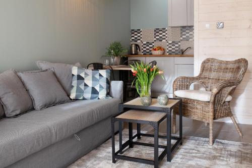 Un lugar para sentarse en Sirvis Apartamenty