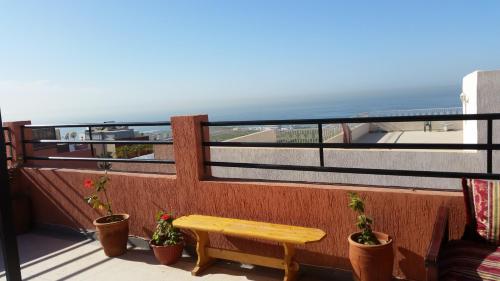 Balkoni atau teres di Blue Waves apartment