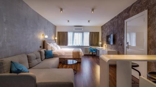Posezení v ubytování Level Luxury Suites