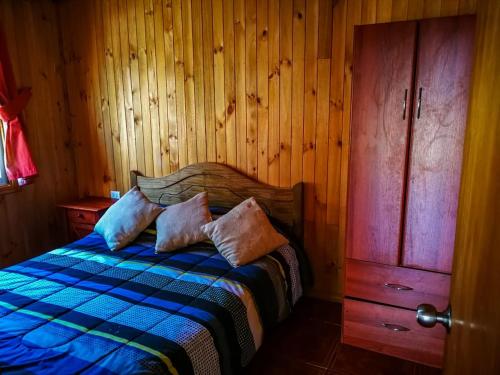 Postel nebo postele na pokoji v ubytování Cabañas y Domos Doña Betty