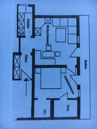 a drawing of a floor plan of a house at Landhaus Holzereck in Ehrwald