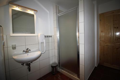 Koupelna v ubytování Apartmány u Knajflů