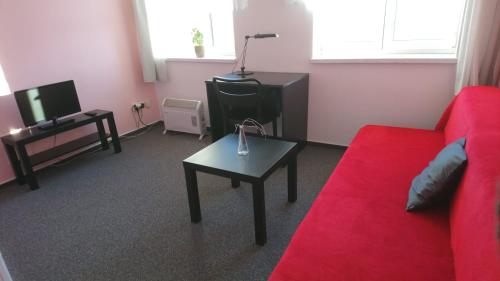 TV a/nebo společenská místnost v ubytování Hotel Šrejber