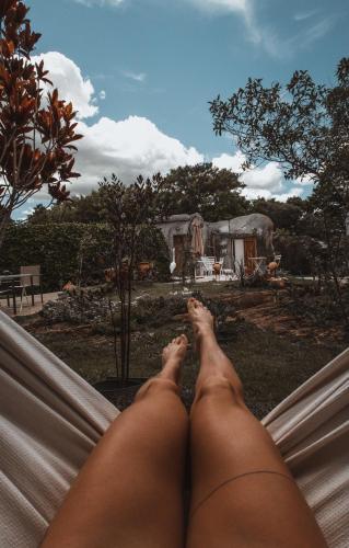 Taman di luar Pousada Caminho Das Cachoeiras
