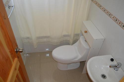 Ένα μπάνιο στο Cabanas Manzanal