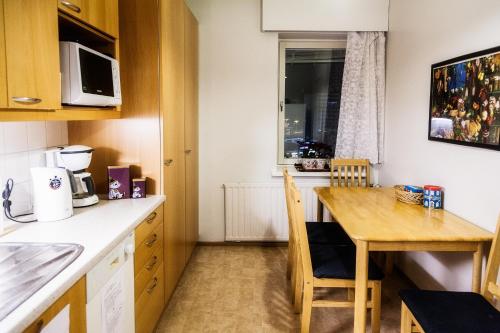 Kuchyň nebo kuchyňský kout v ubytování Kouvola Apartment