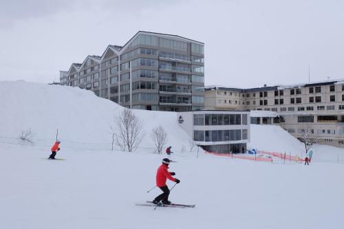 Skiing at the hotel or nearby
