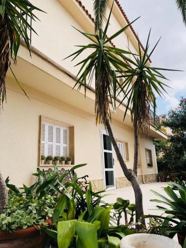 a house with palm trees in front of it at Hotel Vista Odin in Playa de Palma