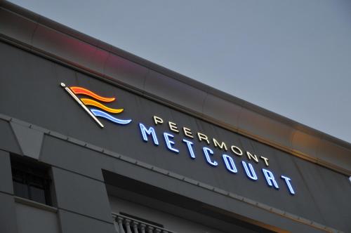 a sign for the meridian museum on a building at Metcourt at Emperors Palace in Kempton Park
