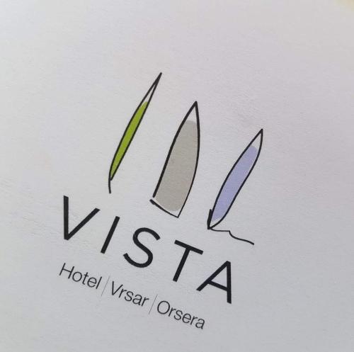 a logo for a hotel visa official insignia at Hotel Vista in Vrsar
