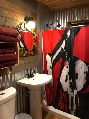 Ванная комната в Dusty Boots Motel & Cafe