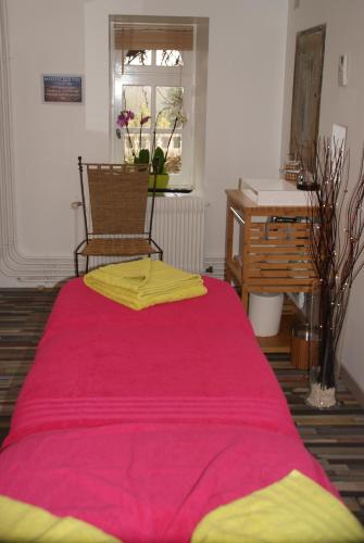Ein Bett oder Betten in einem Zimmer der Unterkunft Chateau de Vaugrignon - Beer Spa