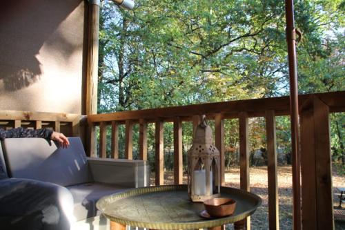 Balkón nebo terasa v ubytování Ecolodge Beauregard