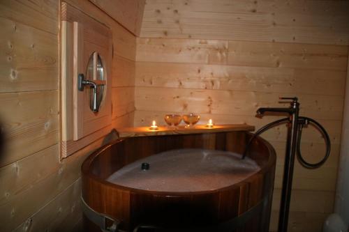 Koupelna v ubytování Ecolodge Beauregard