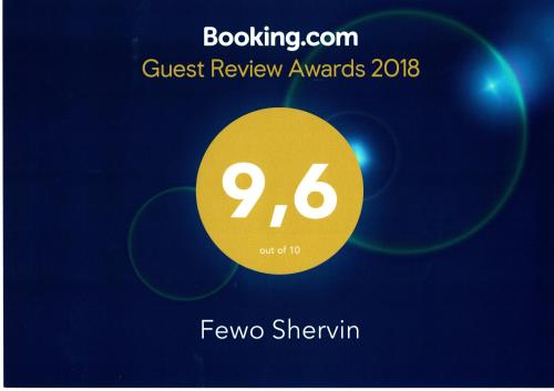 Certifikát, hodnocení, plakát nebo jiný dokument vystavený v ubytování FeWo Shervin