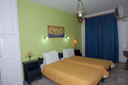 Cama o camas de una habitación en Molyvos Queen Apartments