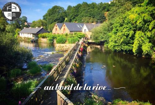 an island be nature quote with a river and houses at Au Bord de la Rive B&B in Pontrieux