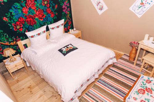 Ein Bett oder Betten in einem Zimmer der Unterkunft Gagauz Sofrasi
