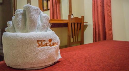 Postel nebo postele na pokoji v ubytování Hotel Márquez