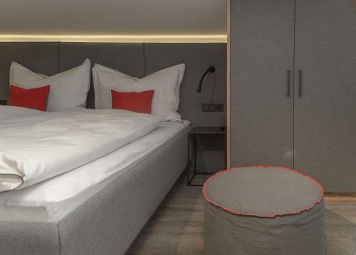 Katil atau katil-katil dalam bilik di Appartements Erwin & Eleonore Hüttl - Penthouse