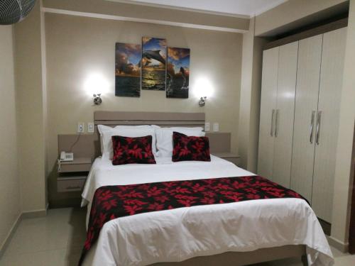 Tempat tidur dalam kamar di Hotel Spa Machupicchu